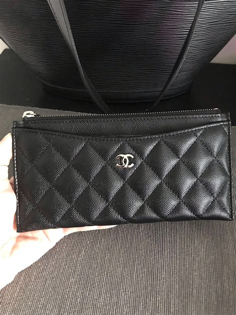 chanel card wallet caviar|Long Wallets .